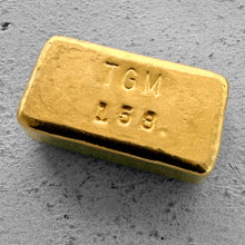 Load image into Gallery viewer, Johnson Matthey Company 10 oz TGM Tuscon Gold Mining Poured Bar .999 Fine JMC
