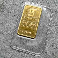 Johnson Matthey Scotia 5 Gram Gold Scotiabank Bar Struck .9999+ Sealed