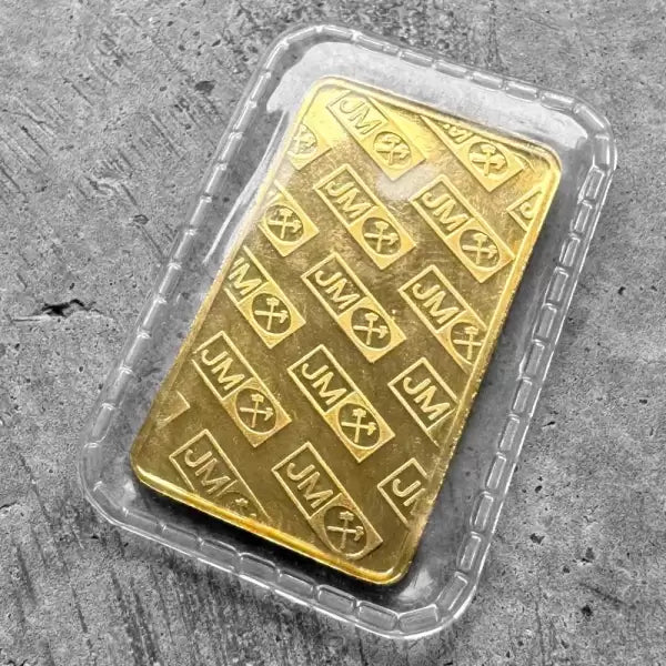 Johnson Matthey black back 10 Gram Gold Bar Struck .9999+ Sealed