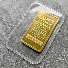 Load image into Gallery viewer, Johnson Matthey black back 5 Gram Gold Bar Struck .9999+ Sealed
