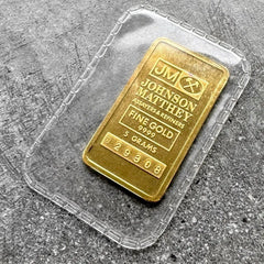 Johnson Matthey black back 5 Gram Gold Bar Struck .9999+ Sealed