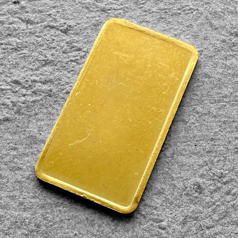 Johnson Matthey blank back 5 Gram Gold Bar Struck .9999+