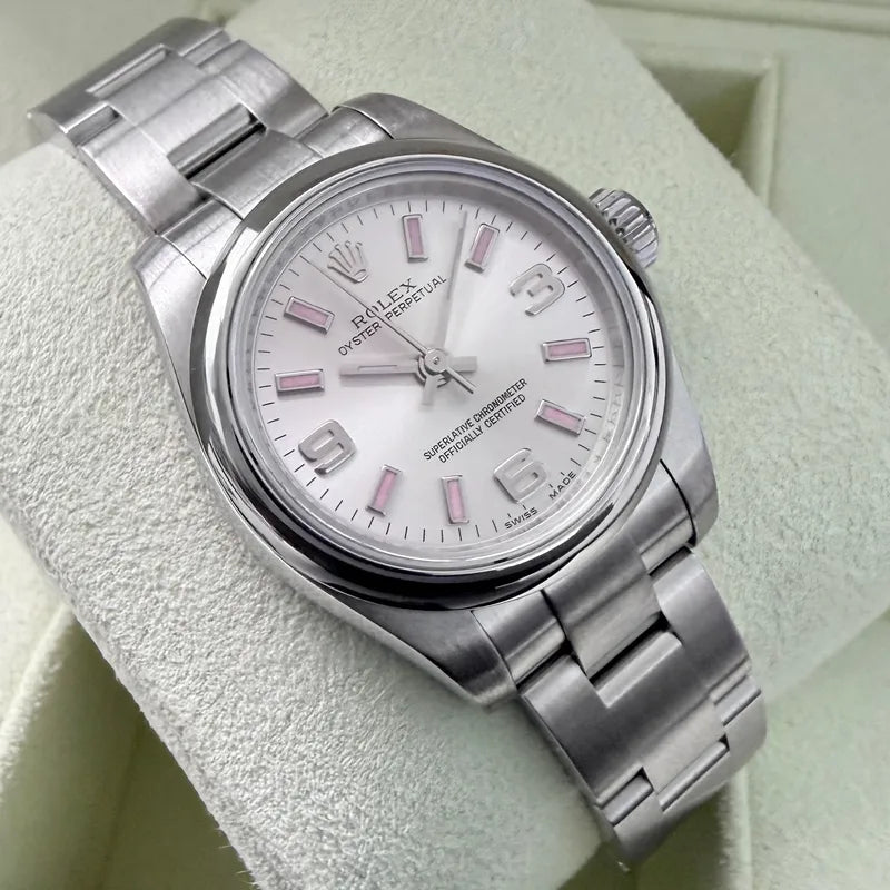 Ladies 26mm Rolex Pink Markers  176200 - Box Papers - Polished and Serviced!