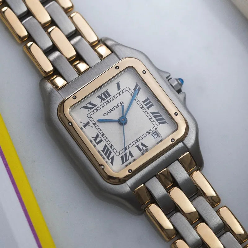 Ladies Cartier Panthère 83949 Steel + 18K gold - 3 Gold Row Bracelet