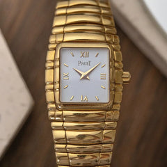 Ladies Piaget Tanagra 18K Yellow Gold 6051 M 401 D -White Roman Numeral- 88 Gram
