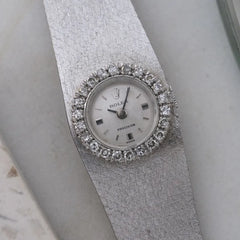 Ladies Rolex 18k Solid White Gold Diamond bezel 2166 -37 grams