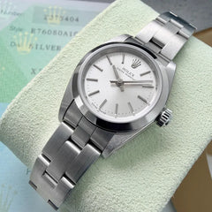 Ladies Rolex Oyster Perpetual 76080 - Box Papers - Stickered!