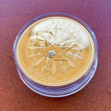 Load image into Gallery viewer, 2017 Canada $250 .9999 Gold Coin - Celebrating Canadian Brilliance with Diamond
