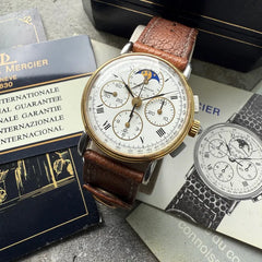 Mens Baume & Mercier 6102.099 Chronograph Moonphase – Box + Papers – Unpolished