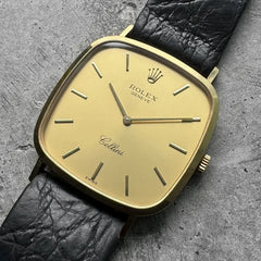 Mens Rolex Cellini 18k Yellow Gold 4114 with original Rolex leather band!