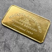 Load image into Gallery viewer, Mocatta &amp; Goldsmid LTD London Bullion Brokers est 1684 1/2 oz .9999 1/2oz Gold
