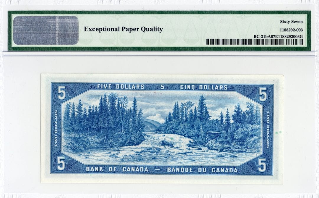 1954 $5 Devil Face Replacement PMG Gem 67 EPQ