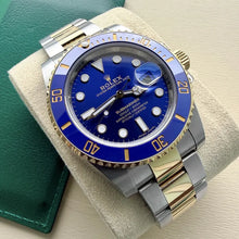 Load image into Gallery viewer, Never UNWORN Rolex Submariner 116613 Two Tone Blue dial 116613LB - Box + Papers
