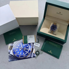 Load image into Gallery viewer, Never UNWORN Rolex Submariner 116613 Two Tone Blue dial 116613LB - Box + Papers
