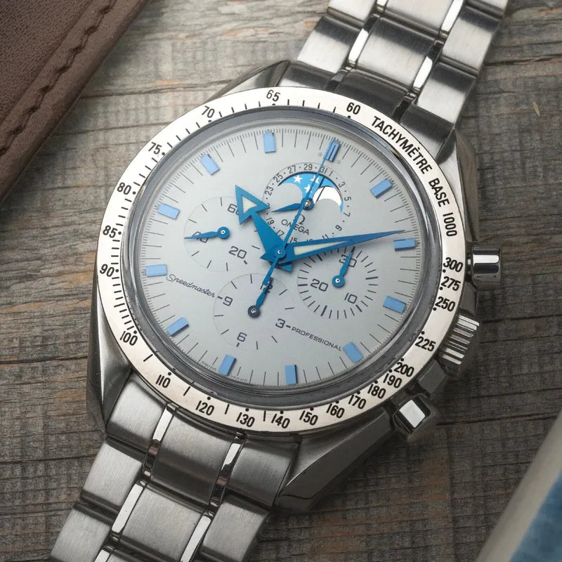 Omega Broad Arrow Moonphase Speedmaster Stainless Steel 3575.20