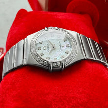 Load image into Gallery viewer, Omega Constellation Steel Diamond Bezel Mother Pearl Dial 14607500  Box + papers
