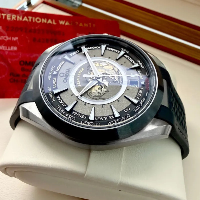 Omega Worldtimer Aqua Terra 22092432299001  Box + papers