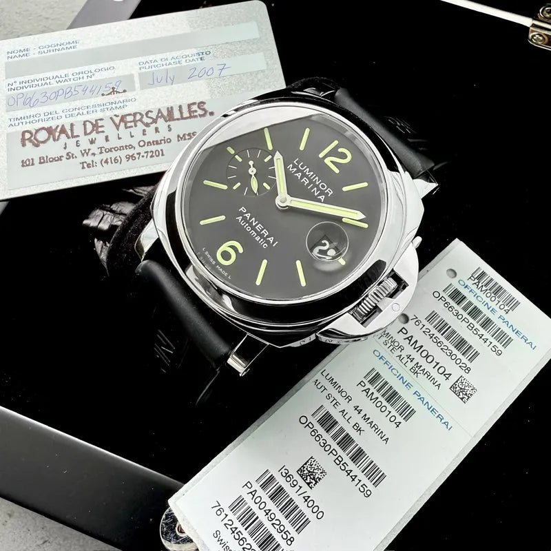 Panerai Luminor Marina 40mm Automatic PAM00104 – Box and Papers