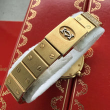 Load image into Gallery viewer, RARE Cartier Santos Vendome Sertissage 8191 Gold - Box Papers - Factory Diamond
