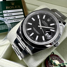 Load image into Gallery viewer, Rolex 41mm Datejust Black Dial 116300 – Box and Papers - Serviced
