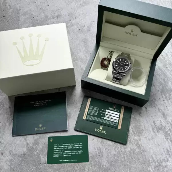 Rolex 41mm Datejust Black Dial 116300 – Box and Papers - Serviced