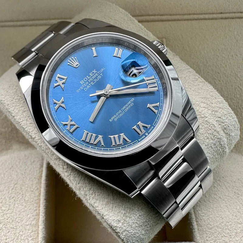 Rolex 41mm Oyster Perpetual 126300 Box Papers - Blue Dial