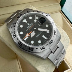 Rolex 42mm Explorer II Stainless Steel 216570 Back Dial Box Papers + Receipt