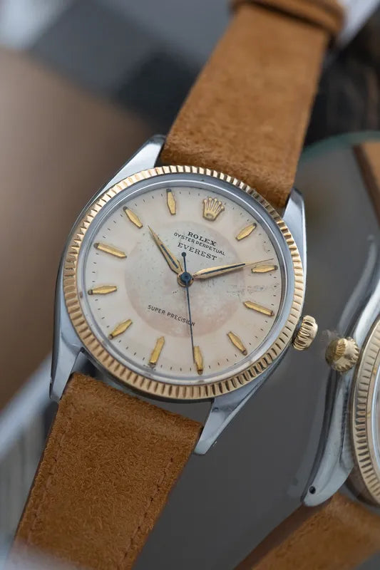 Rolex 5505 Two Tone Gold + Stainless - Tropical Patina Bullseye Dial- Everest