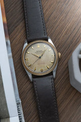 35mm Rolex 5505 Two Tone Gold + Stainless - Tropical Patina Honey Comb Dial- Everest&nbsp;
