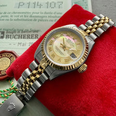 Rolex 79173 Datejust Mother Pearl Dial Jubilee Serviced Box + Papers