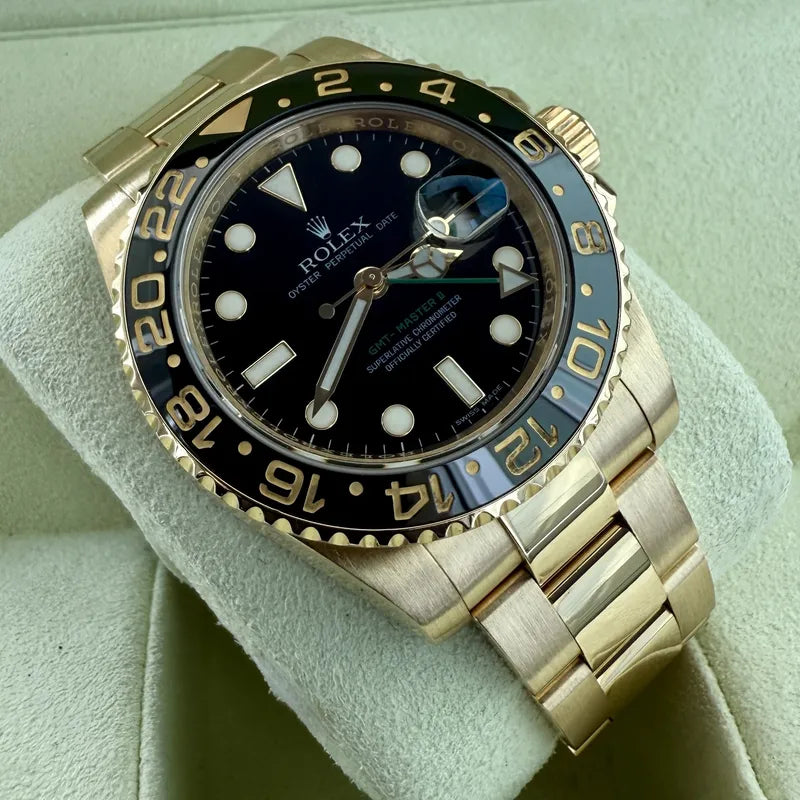 Rolex GMT Master 18k Solid Yellow Gold 116718 with Box