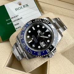 Rolex GMT Master II 116710BLNR Stainless Box Papers - Fully Stickered