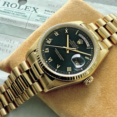 Rolex President Solid Gold 18038 Box + service Papers - Serviced