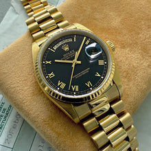 Load image into Gallery viewer, Rolex President Solid Gold 18038 Box + service Papers - Serviced

