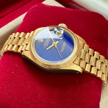 Load image into Gallery viewer, Rolex President Solid Gold 6917 Box + Papers Unpolished- Stunning Lapis Dial
