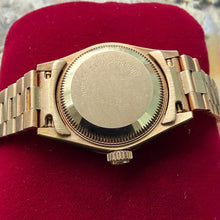 Load image into Gallery viewer, Rolex President Solid Gold 69178 Stunning Taupe diamond dial &nbsp;Ruby Diamond Bezel
