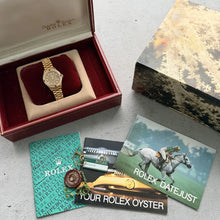 Load image into Gallery viewer, Rolex President Solid Gold 69178 Stunning Taupe diamond dial &nbsp;Ruby Diamond Bezel
