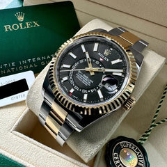 Rolex Sky Dweller 326933 Two Tone Black Dial - Box / Papers