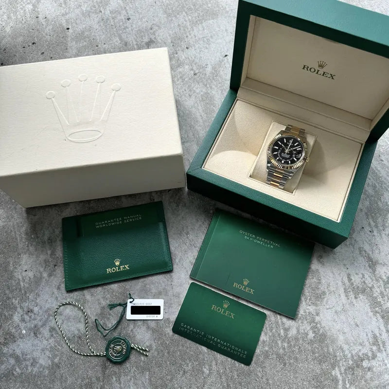 Rolex Sky Dweller 326933 Two Tone Black Dial - Box / Papers