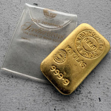 Load image into Gallery viewer, Rothschild 10 Tola .9999 Gold Poured Bar
