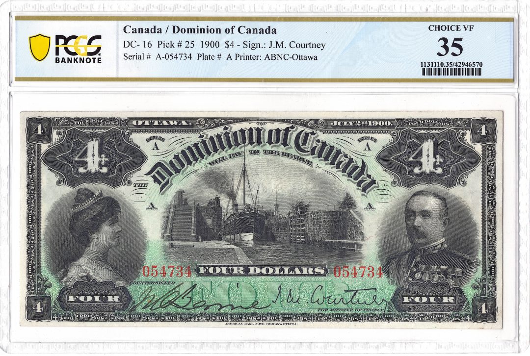 1900 $ 4 Dollar Dominion of Canada DC-16 - PCGS Choice VF 35