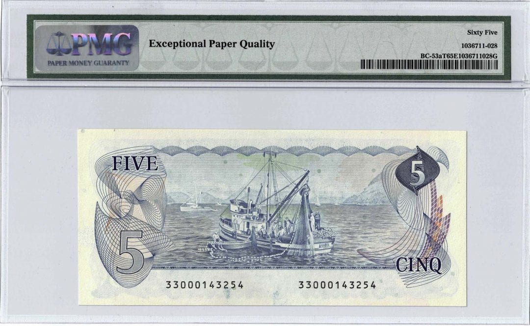1979 Bank of Canada $5 Note 