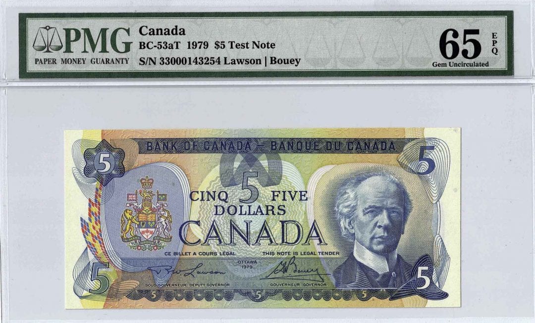 1979 Bank of Canada $5 Note 