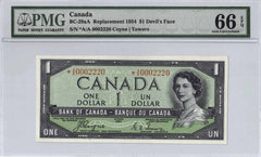 1954 $1 Devil Face Replacement PMG Gem UNC-66 EPQ