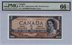 1954 $2 Canada *A/B Devil's Face Replacement PMG 66 EPQ