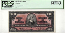 Load image into Gallery viewer, 1937 Bank of Canada $1000 Banknote Low Serial 98
