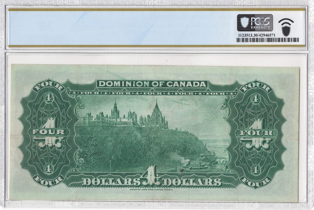 1902 $4 Dominion of Canada DC-17b PCGS VF 35