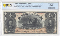1898 $1 Dominion of Canada DC-13a PCGS Choice Unc 64
