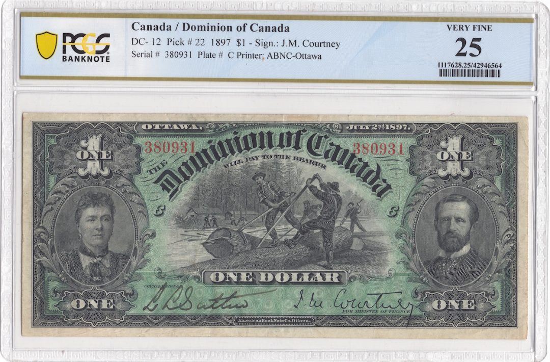 1897 $1 Dominion of Canada DC-12 PCGS VF 25