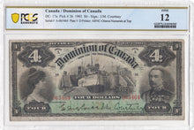 Load image into Gallery viewer, 1902 $4 Dominion of Canada DC-17a - PCGS UNC 12

